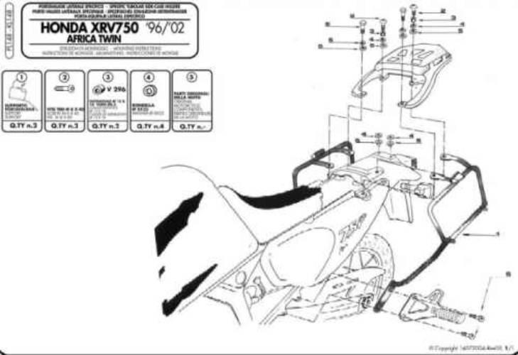 Kappa Stelaż Kufrów Bocznych Monokey Honda Xrv 750 Africa Twin 93-02 - Równ