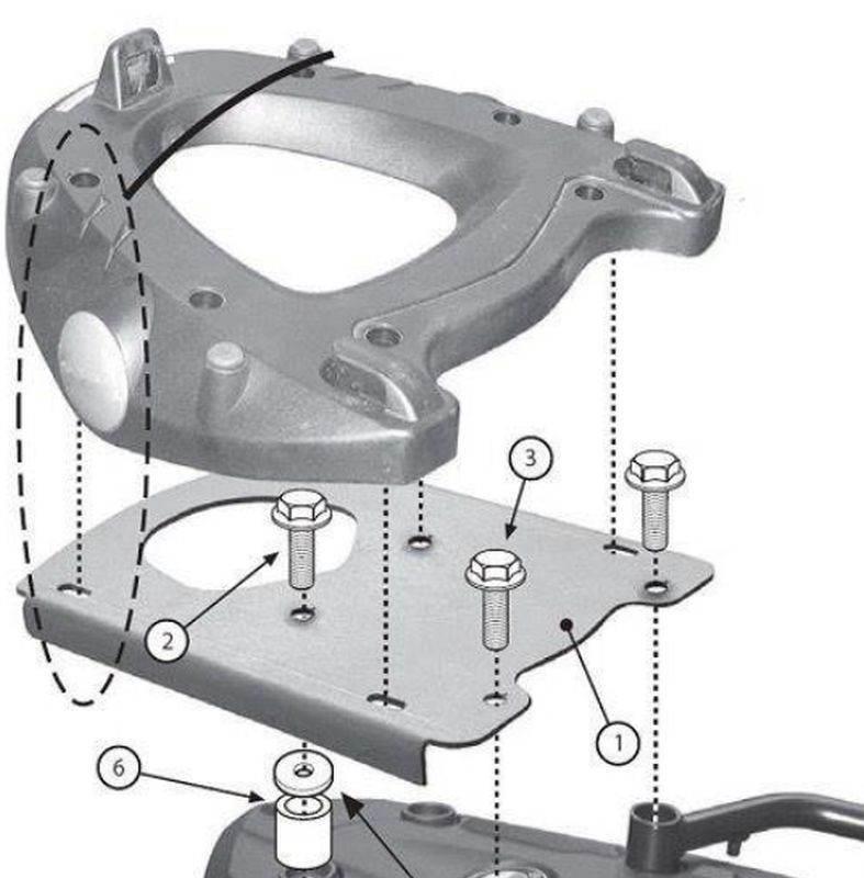 Kappa Stelaż Kufra Centralnego Bmw F 650Gs 08-17 F 700Gs 13-17 F 800Gs 08-1