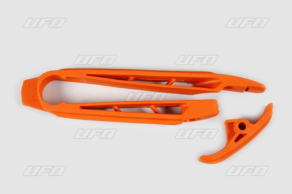 Ufo Ślizg Łańcucha Mały I Duży Ktm Sx/Sxf '07-'10, Exc '08-'11 Kolor Pomara