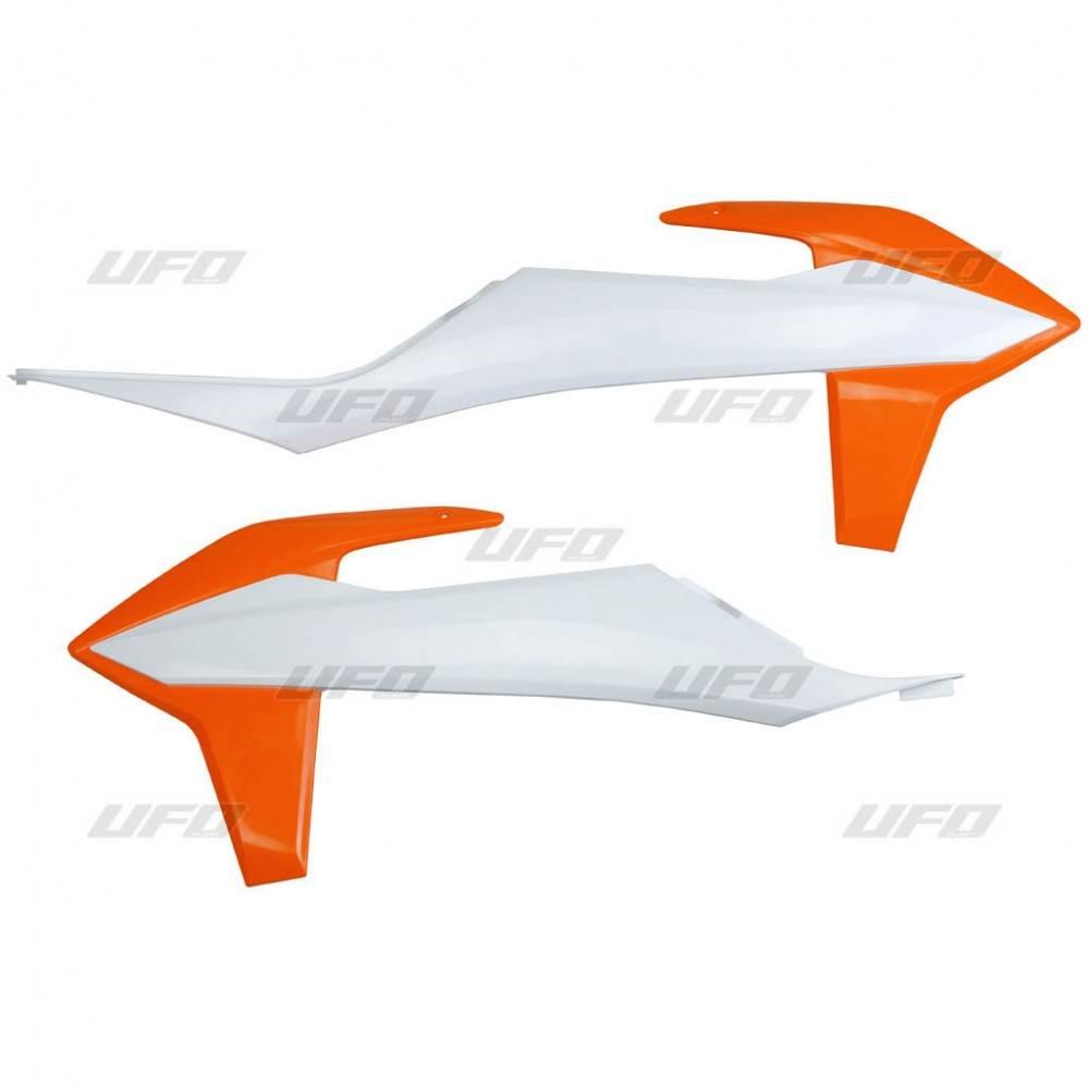 Ufo Osłony Chłodnicy Ktm Sx/Sxf '19-'20 Kolor Oem Biały Pomarańczowy