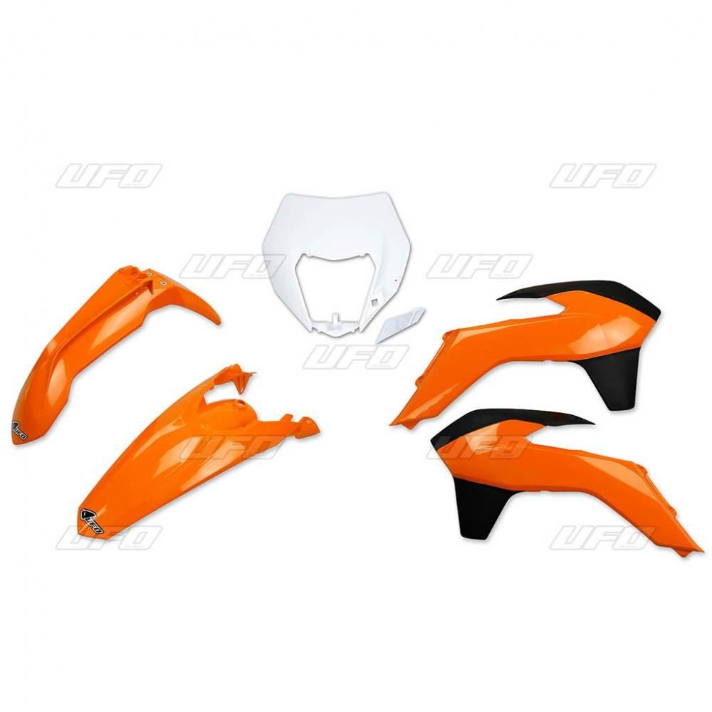 Ufo Komplet Plastików Ktm Exc/Excf '14-'16 Z Osłoną Lampy Kolor Oem '14 Pom