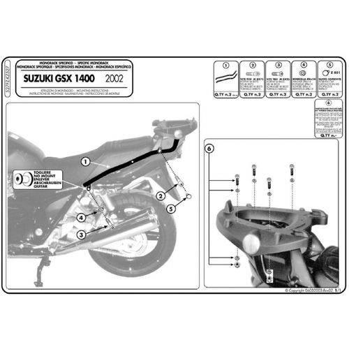 Kappa Stelaż Kufra Centralnego Suzuki Gsx 1400 02-09 Bez Płyty
