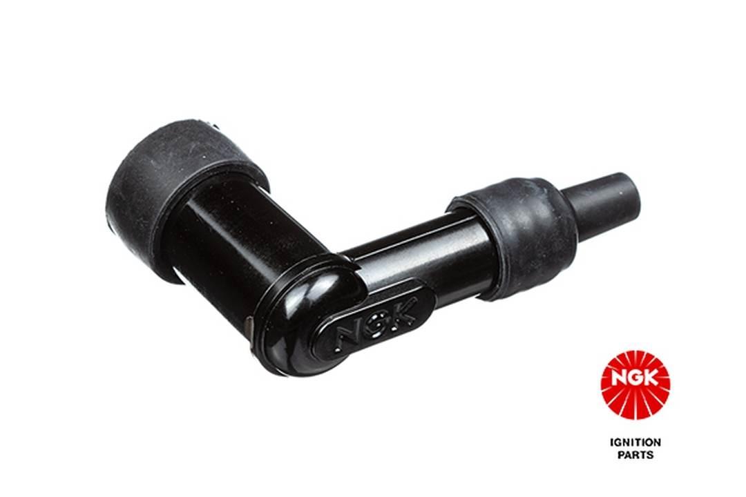 Ngk Fajka Na Świece Ebonitowa Kątowa 90 Z Nakrętką Kolor Czarny Nr 8302 - zdjęcie 2