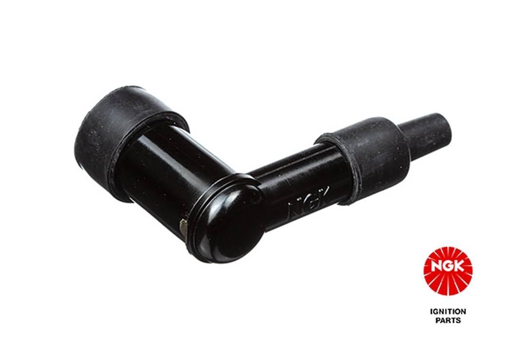 Ngk Fajka Na Świece Ebonitowa Kątowa 90 Z Nakrętką Kolor Czarny Nr 6902 - zdjęcie 2