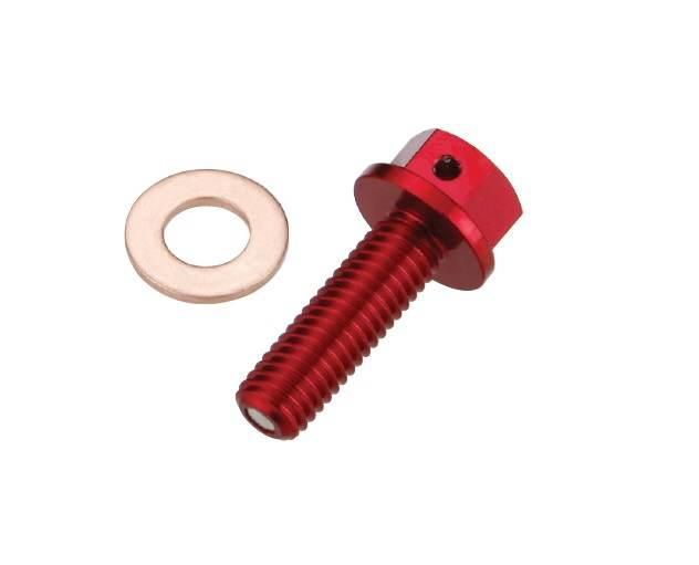 Accel Korek Spustowy Oleju Honda Crf 250 R/X '04-'15 Z Magnesem Kolor Czerw