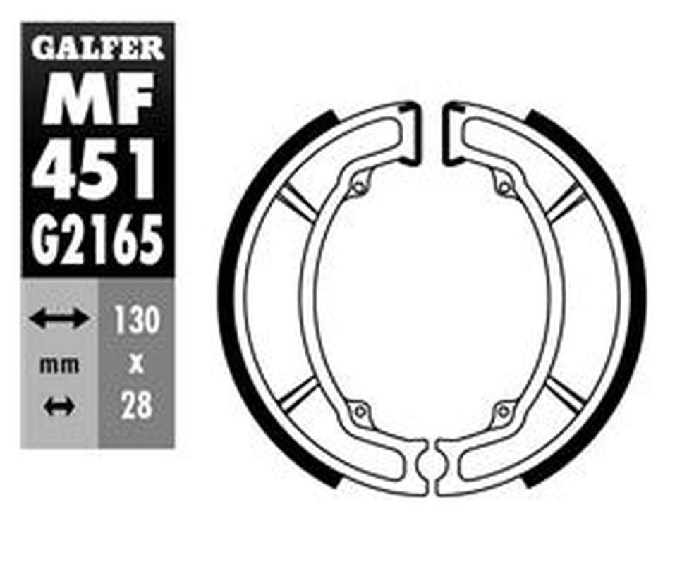 Galfer Szczęki Hamulcowe Tył Sh506 Yamaha Dt 125Lc '84-, Dt 80Lc '85-'88, R