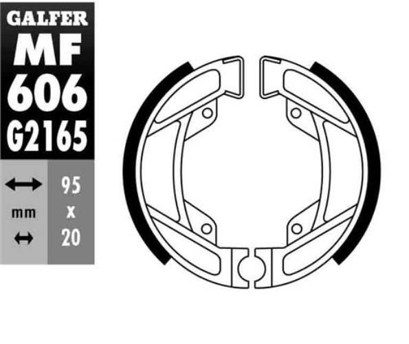 Galfer Szczęki Hamulcowe Tył Bmw R 80Gs/Pd '86-'95, R 80R/Mystic '84-'95, R