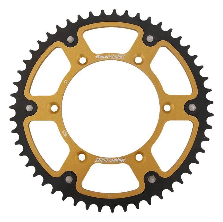 Supersprox Zębatka Tylna 808 51 Stealth Stalowo-Aluminiowa Suzuki Rm/Rmz Jt