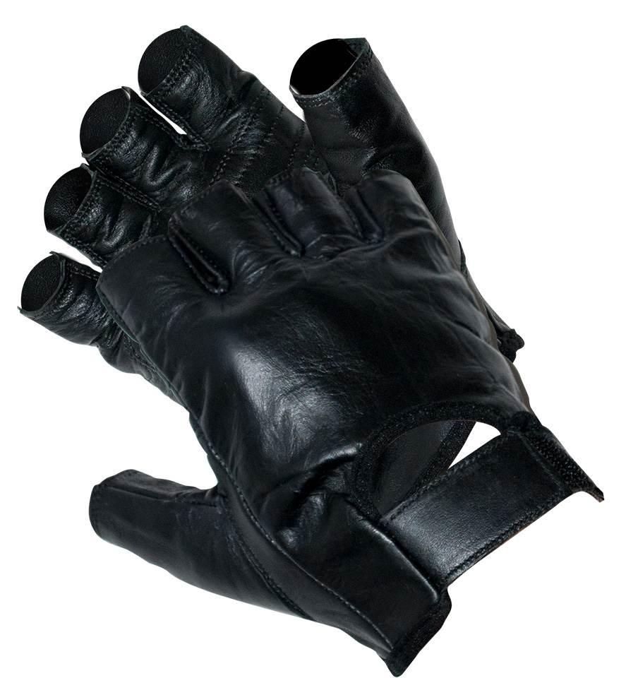 Polednik Rękawice Rękawiczki Skórzane Chopper Bezpalcowe Kolor Czarny Rozm