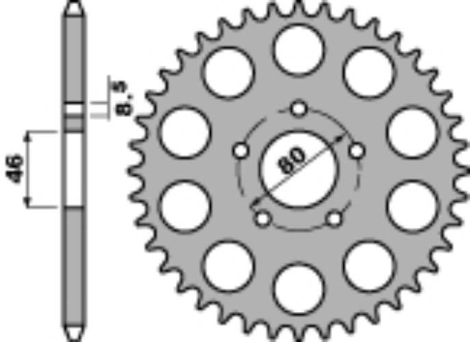Pbr Zębatka Tylna 143 44 F Łańc. 415 Made In Italy