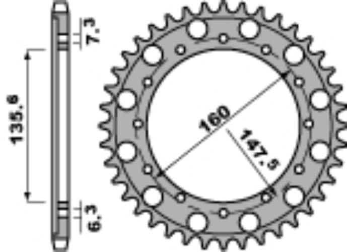 Pbr Zębatka Tylna 1507 53 F Fantic 50 Łańc. 428 Made In Italy