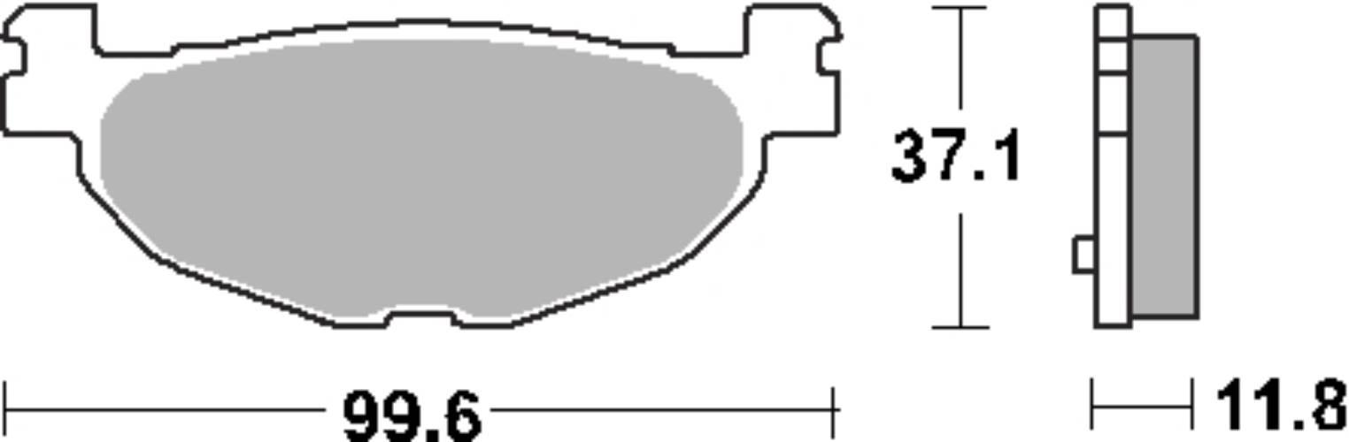 Sbs Klocki Hamulcowe Kh408 Street Standart Ceramic Yamaha Yp 400 Majestyt '