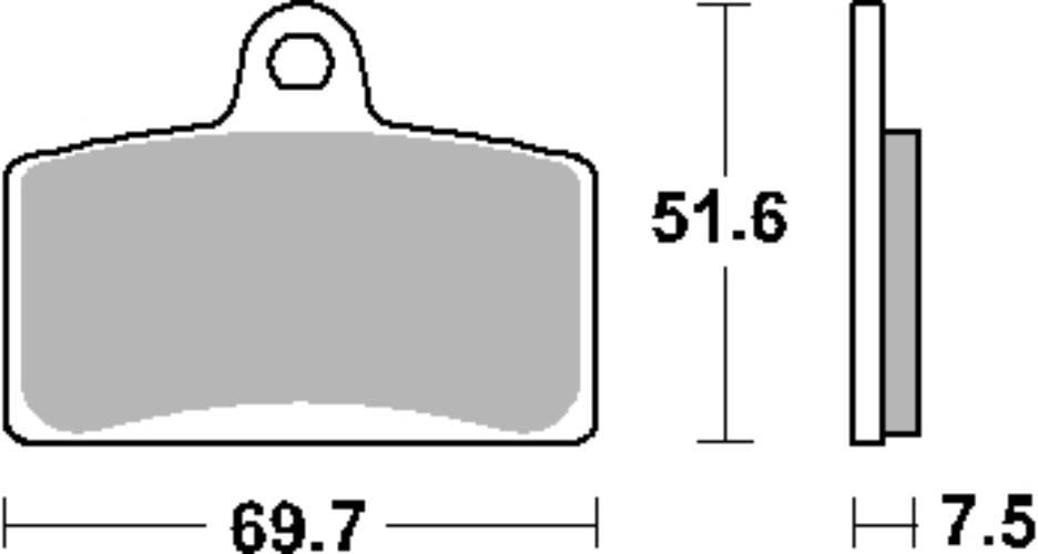 Sbs Klocki Hamulcowe Kh399 Maxi Sinter Sinter Kolor Złoty