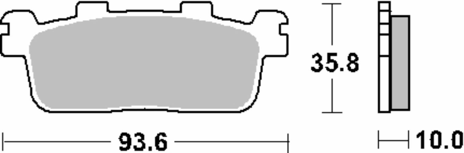 Sbs Klocki Hamulcowe Kh607 Maxi Sinter Kolor Złoty Pasuje Do: Kymco 125/250