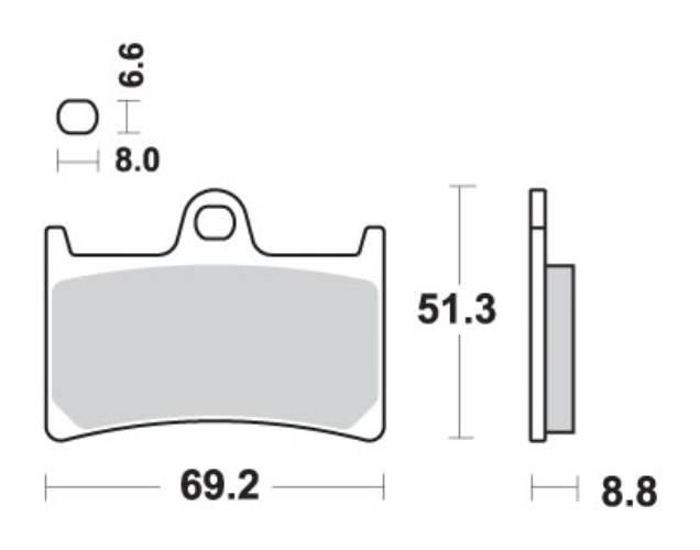 Sbs Klocki Hamulcowe Kh252 Kh380 Maxi Sinter Sinter Kolor Złoty