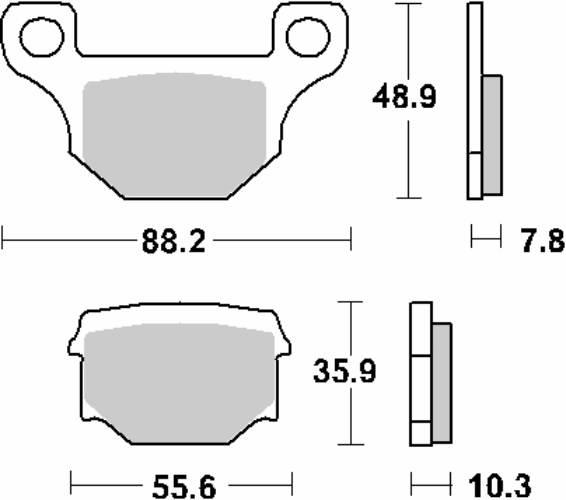 Sbs Klocki Hamulcowe Kh93 Street Standart Ceramic Kolor Czarny