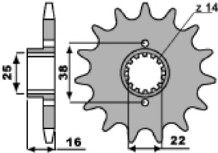 Pbr Zębatka Przednia 2050 14 18Nc Ducati 748/916/944/996/1000 Jtf740.14 Łań