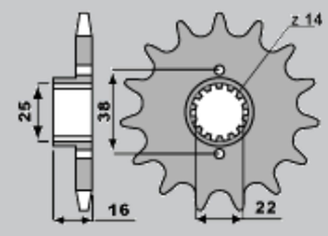Cht Zębatka Przednia 2050 15 Ducati 916/944/996 1000Ss