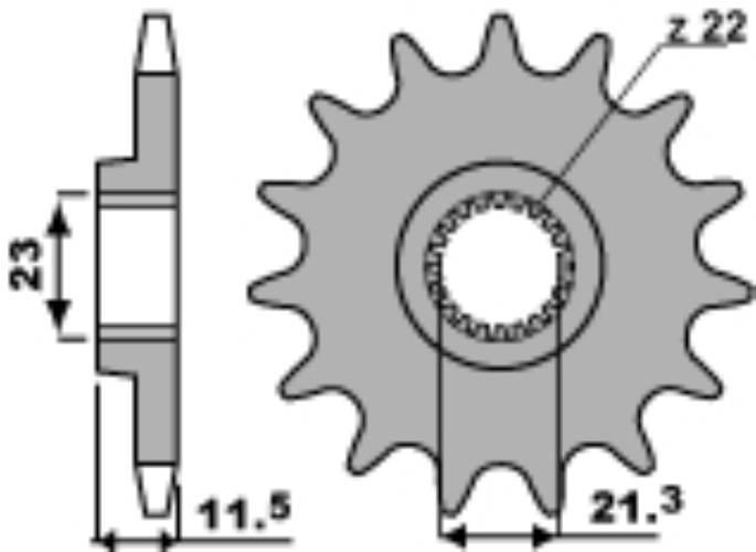 Pbr Zębatka Przednia 2051 13 18Nc Yamaha Ttr 250 93-05, Raptor 250 08-11 Ła