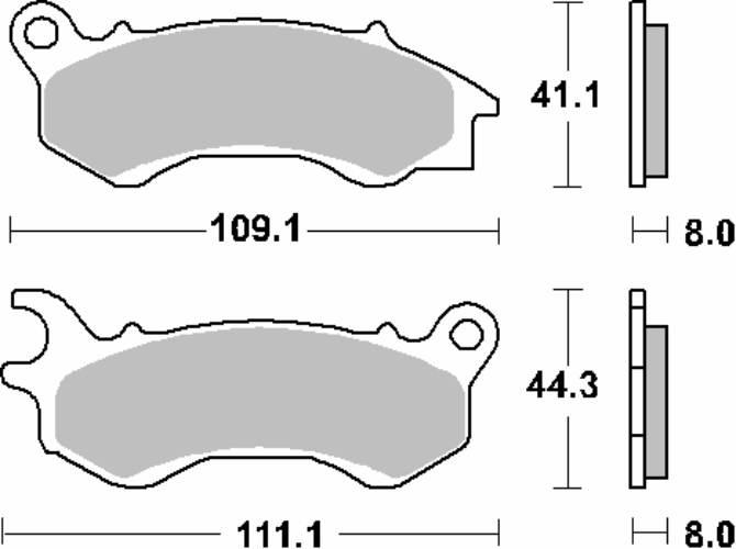 Sbs Klocki Hamulcowe Kh603 Maxi Carbon Tech Kolor Czarny Pasuje Do: Honda N
