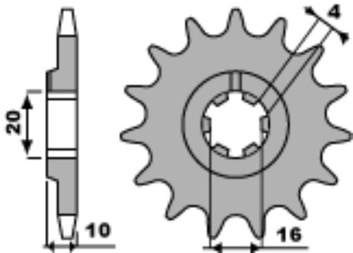 Pbr Zębatka Przednia 2066 12 18Nc Husqvarna Wre 125 Sm 07-08 Łańc. 520 Made