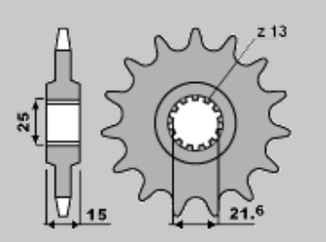 Cht Zębatka Przednia 2082 15 Kawasaki Zx6R 95-97 4023-15 Jtf1515.15