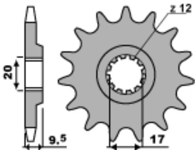 Pbr Zębatka Przednia 2084 11 18Nc Łańc. 428 Made In Italy