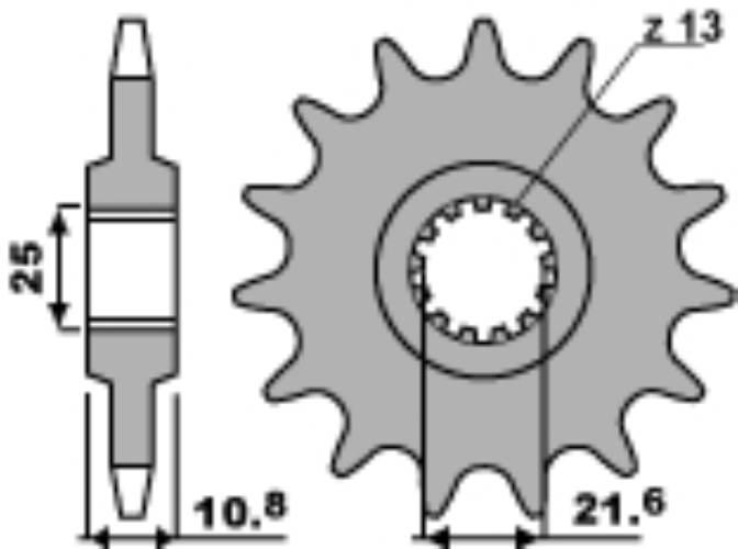 Pbr Zębatka Przednia 2086 17 18Nc Tdm 850 96-98 Łańc. 525 214217 Made In It