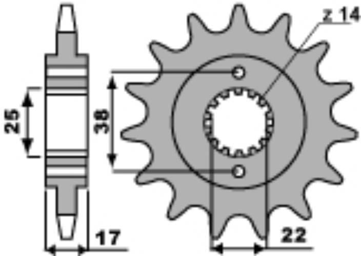 Pbr Zębatka Przednia 2094 15 18Nc Ducati 900 Monster I.e. 00-02 Łańc. 520 M