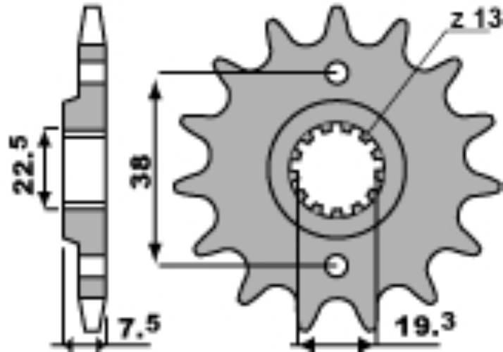 Pbr Zębatka Przednia 2116 14 18Nc Suzuki Ltr 450 '06-'12, Ltz 400 '03-'13