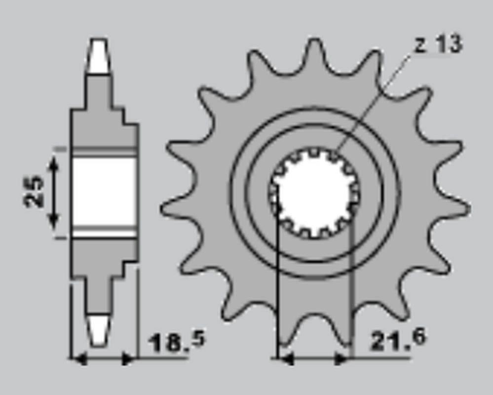 Cht Zębatka Przednia 2119 14 A4254065141 Kawasaki Z750/Z800