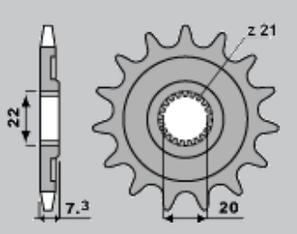 Cht Zębatka Przednia 2120 12 Honda Crf 250 '04-'17, Cr 125 '04-'07 Jtf1323