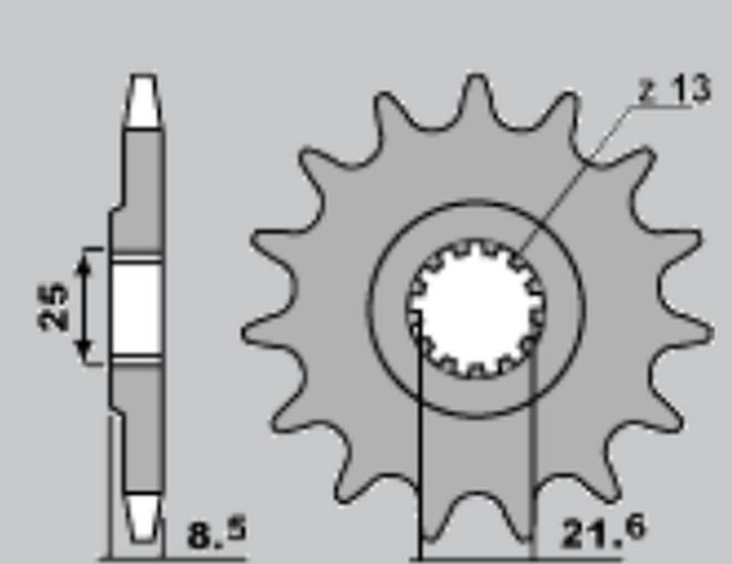 Cht Zębatka Przednia 2137 14 Kawasaki Z1000 '07-'15, Zx10R -1