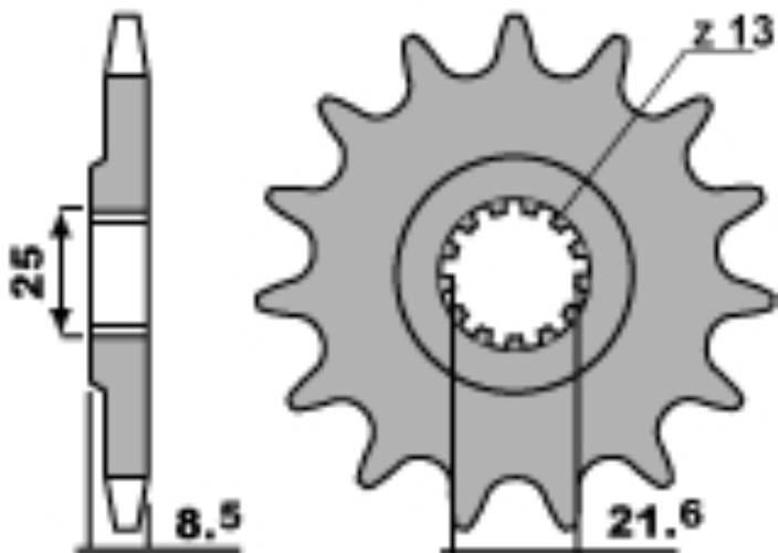 Pbr Zębatka Przednia 2137 15 18Nc Kawasaki Z1000 07-16 Jtf1537.15 Łańc. 525
