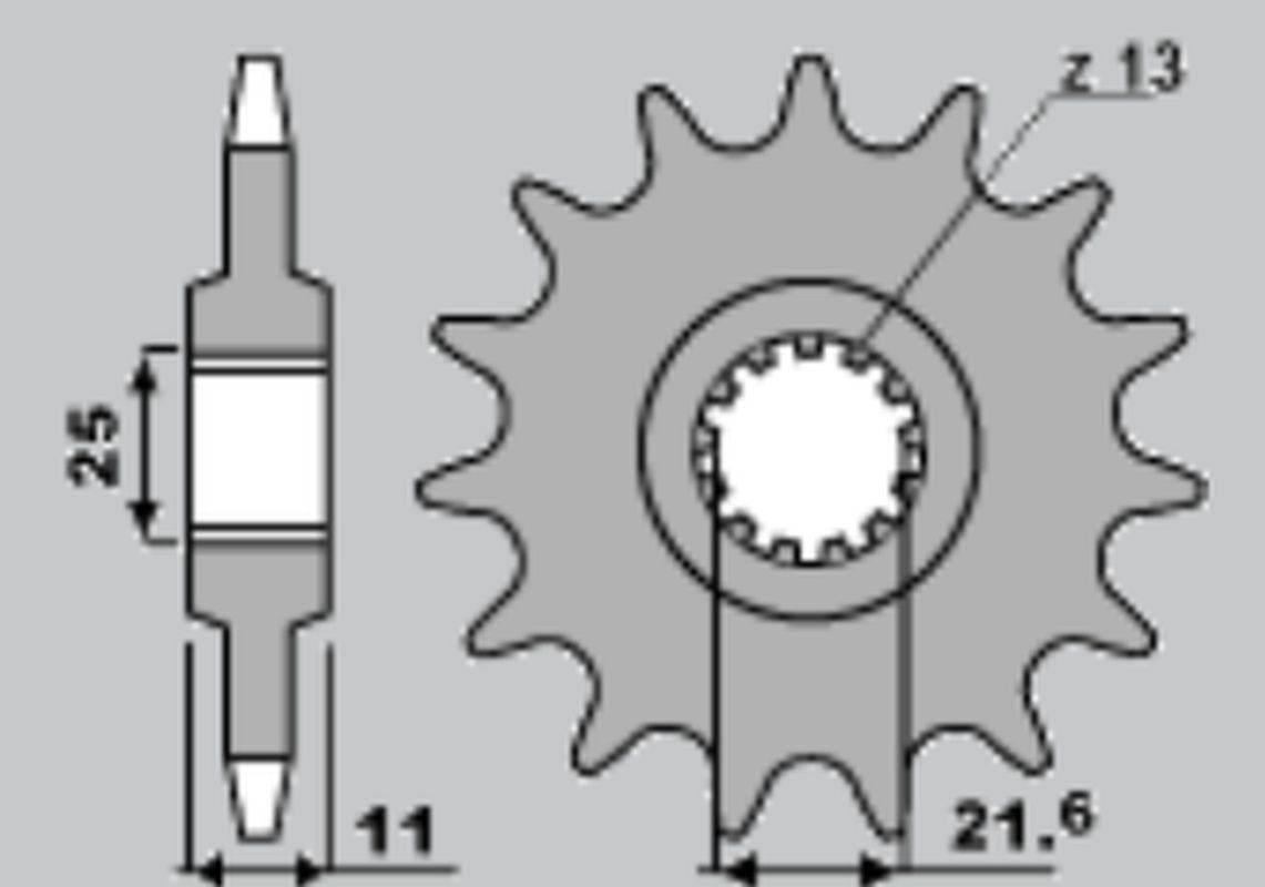 Cht Zębatka Przednia 2142 16 Yamaha R6 '06-'14 525