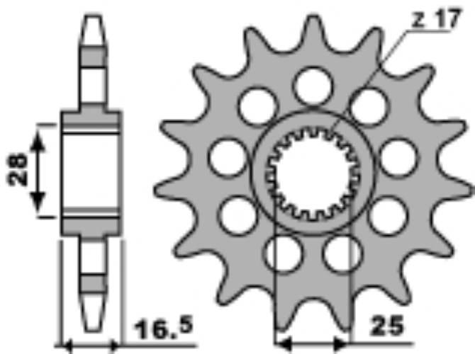 Pbr Zębatka Przednia 2147 16 18Nc Ktm 990 Łańc. 525 Made In Italy
