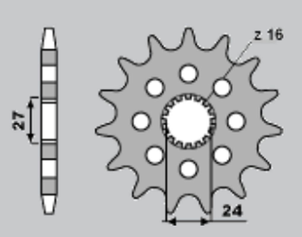 Cht Zębatka Przednia 2190 17 Suzuki Gsxr 1000 '09-'15, Gsxr 1300 '08-'15