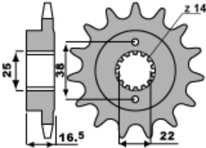 Pbr Zębatka Przednia 2205 15 18Nc Ducati 1000 Monster S2R 06-08 Jtf741.15 Ł