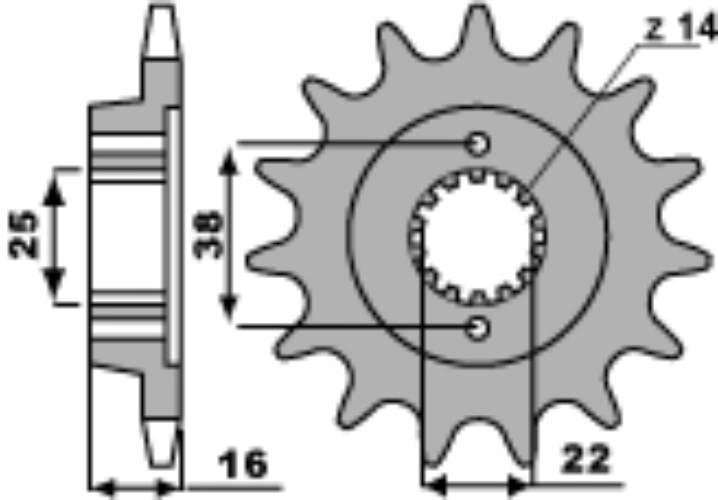 Pbr Zębatka Przednia 2222 15 18Nc Ducati 796 Hypermotard 10-12, Monster 796