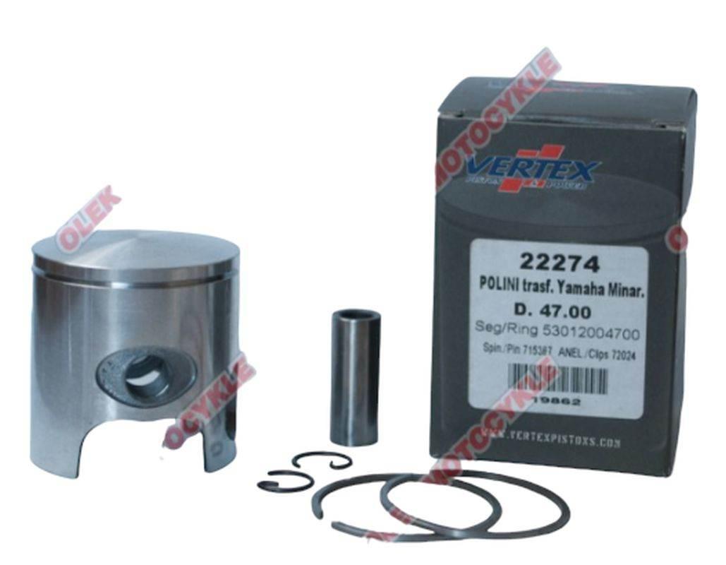 Vertex Tłok Polini, Minarelli, Yamaha 46,95Mm Sworzeń 10Mm Pierścienie 5301