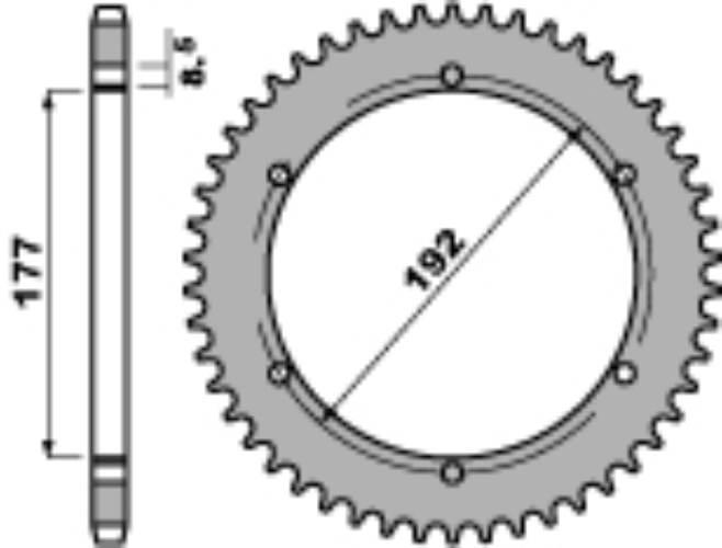 Pbr Zębatka Tylna 223 52 C45 Husqvarna Wr 125/250/400 79-88 Łańc. 520 Made
