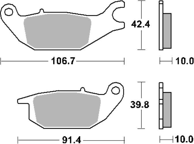 Sbs Klocki Hamulcowe Kh343 Street Standart Ceramic Yamaha Mw 125 Tricity '1