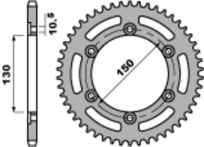 Pbr Zębatka Tylna 236 46 C45 Honda Nx 650 95-01, Yamaha Xj 6 09-15 Jtr245/3