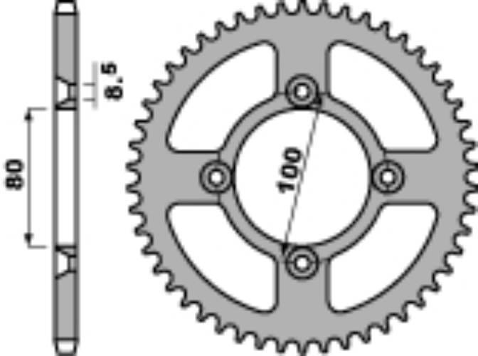Pbr Zębatka Tylna 238 36 F Honda Crf 70/ Xr 70 00-11 Łańc. 420 Jtr1214.36 M