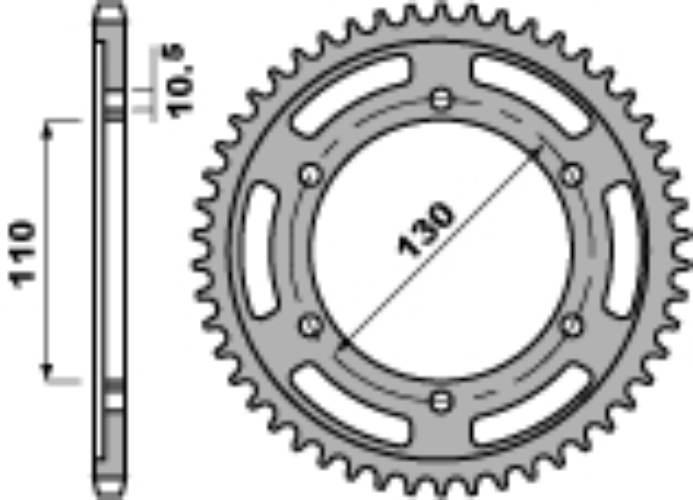 Pbr Zębatka Tylna 241 38 C45 Yamaha Xjr 1300 07, Mt01 06-11 Jtr479.38 Łańc