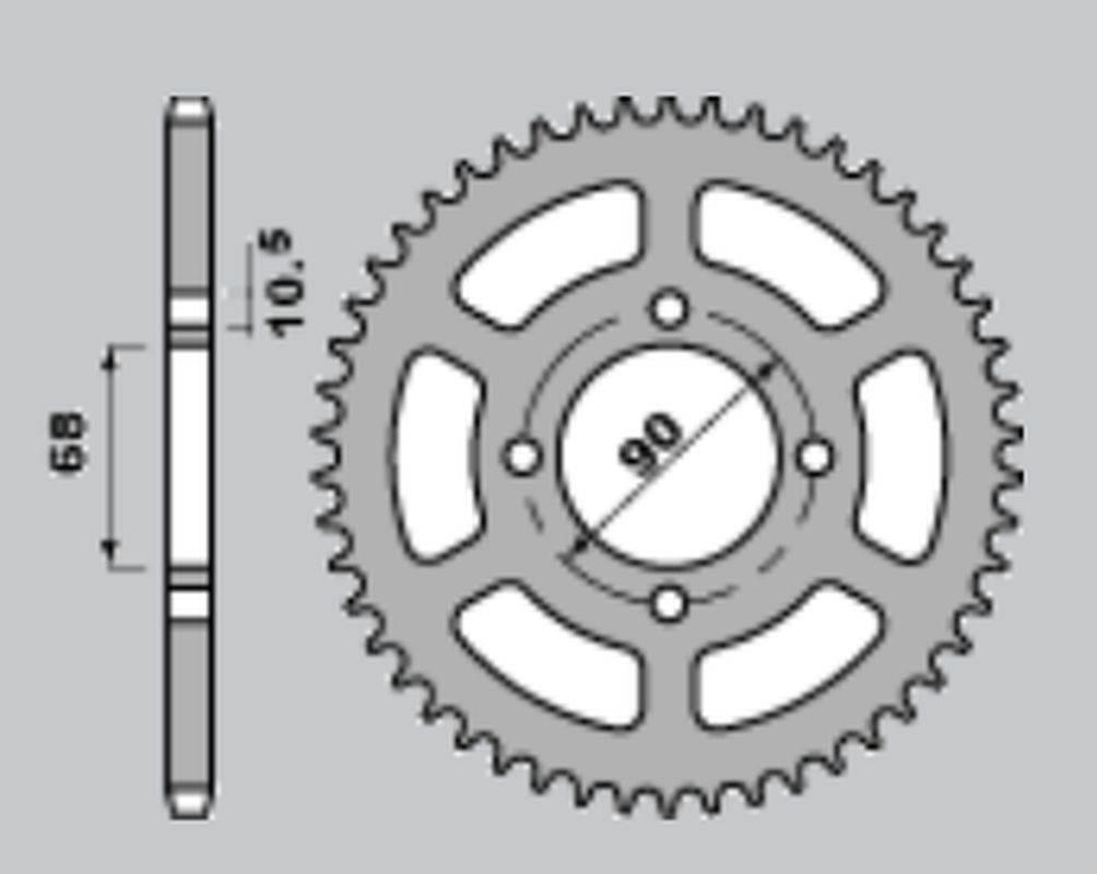 Cht Zębatka Tylna 243 53 Honda Mtx125R 83-94 241-53 Jtr241.53