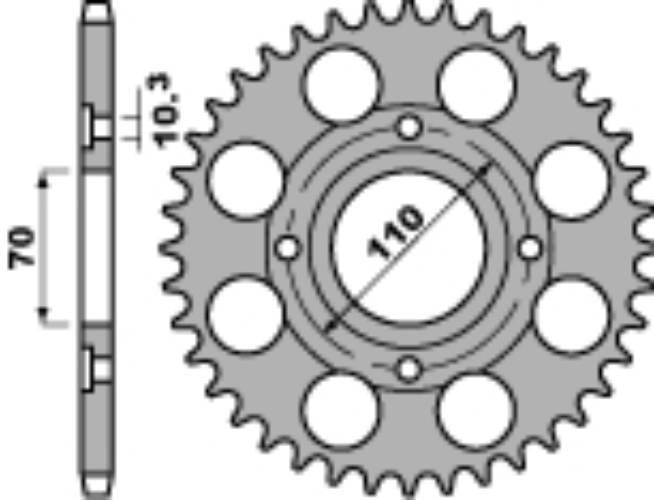Pbr Zębatka Tylna 246 41 C45 Honda Cb 250N 78-82 Łańc. 530 Jtr246.41 Made I