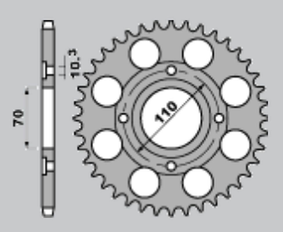 Cht Zębatka Tylna 246 41 Honda Cb 250N '78-'82 A4140246410