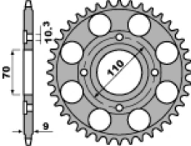 Pbr Zębatka Tylna 247 36 C45 Honda Cb 400 N 81-82 Łańc. 520 Jtr247.36 Made