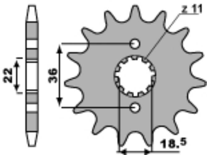 Pbr Zębatka Przednia 2506 13 18Nc Honda Nx 250 88-93 Stosować 2067 13 Łańc